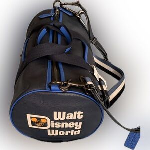 Disney X Coach NWT $550 MSRP 50th Anniversary Walt Disney World Logo Leather Bag